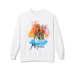 Sudadera unisex con cuello redondo y forro polar Softstyle de peso medio - Majorca Ilustración acuarela