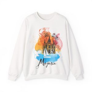 Sudadera unisex con cuello redondo Heavy Blend™ - Majorca Ilustración acuarela