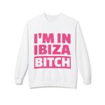 Sudadera unisex con cuello redondo y forro polar Softstyle de peso medio - "I'm In Ibiza Bitch"