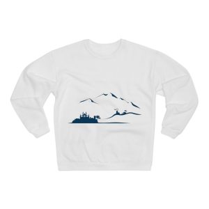 Sudadera unisex con cuello redondo - Silueta del horizonte de Mallorca