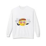 Sudadera unisex con cuello redondo y forro polar Softstyle de peso medio - Emoji Ibiza Hippie