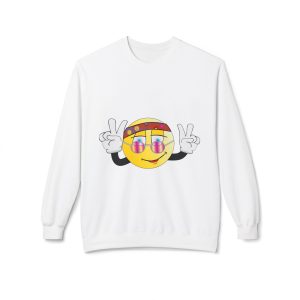 Sudadera unisex con cuello redondo y forro polar Softstyle de peso medio - Emoji Ibiza Hippie
