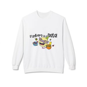 Sudadera unisex con cuello redondo y forro polar Softstyle de peso medio - S'univers es una Festa!