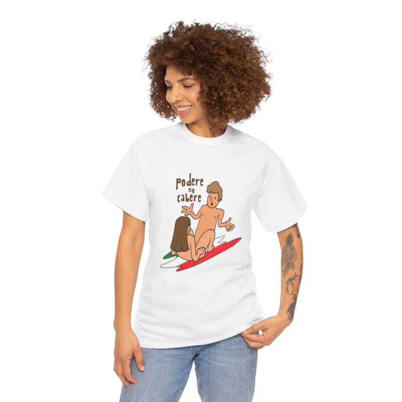 Camiseta «Podere No Cabere» – Humor mallorquín e italiano - person-1