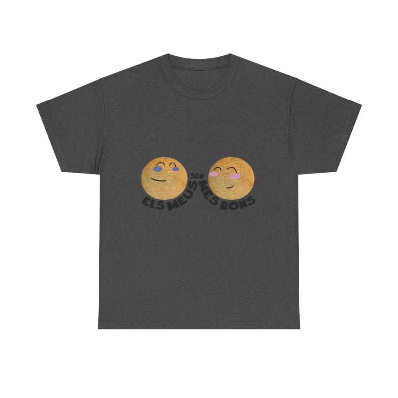 Gris oscuro jaspeado - Camiseta «Els meus són més bons»