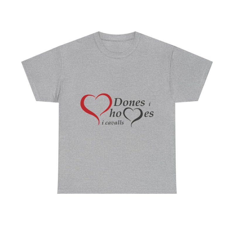 Gris jaspeado - Camiseta «Dones, homes i cavalls»