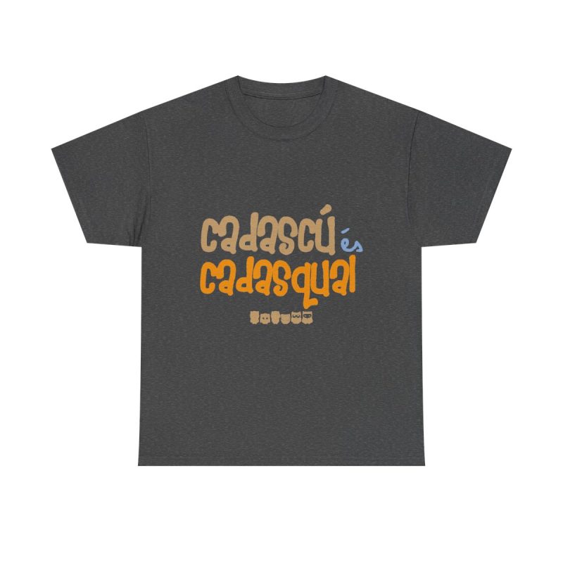 Gris oscuro jaspeado - Camiseta «Cadascú és cadasqual»
