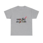 Gris jaspeado - Camiseta «Una flor no fa estiu» Gris jaspeado - Camiseta «Una flor no fa estiu»