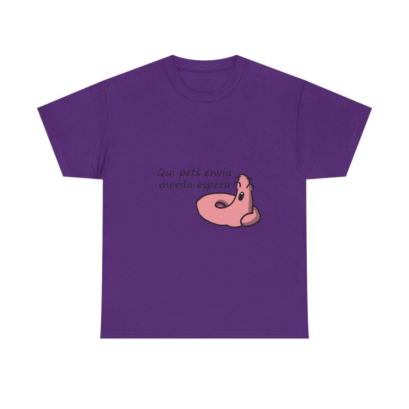 Morado - Camiseta «Qui pets envia»