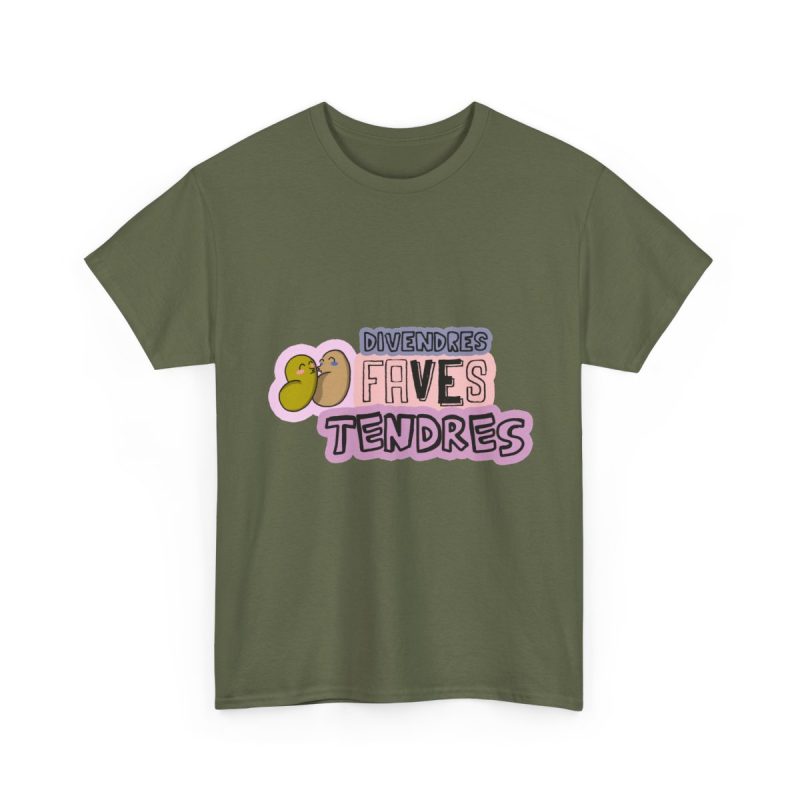 Verde militar - Camiseta «Divendres, faves tendres»