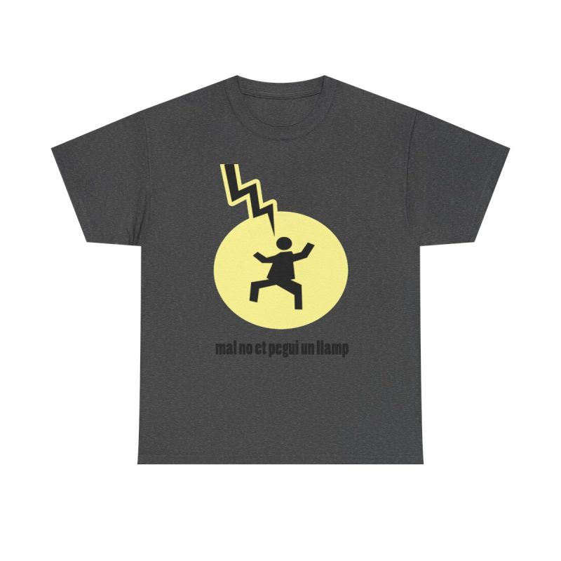 Gris oscuro jaspeado - Camiseta «Mal no et toqui un llamp»