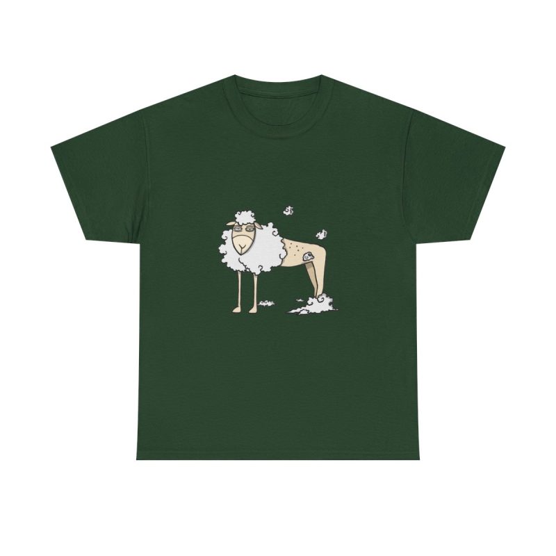 Verde bosque - Camiseta Tondra: una oveja entre nubes