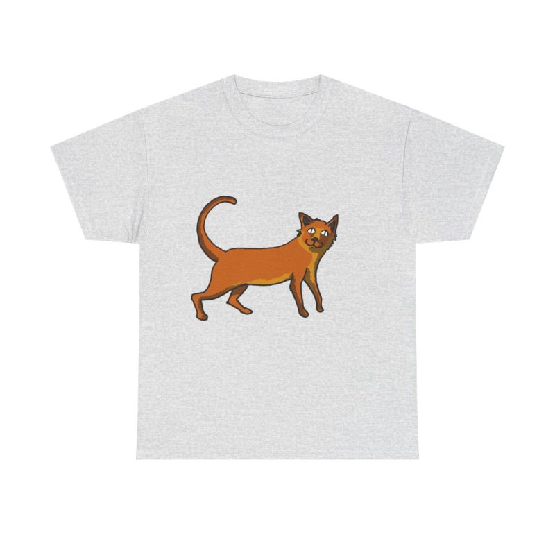 Gris ceniza - Camiseta Moix – gato naranja de paseo