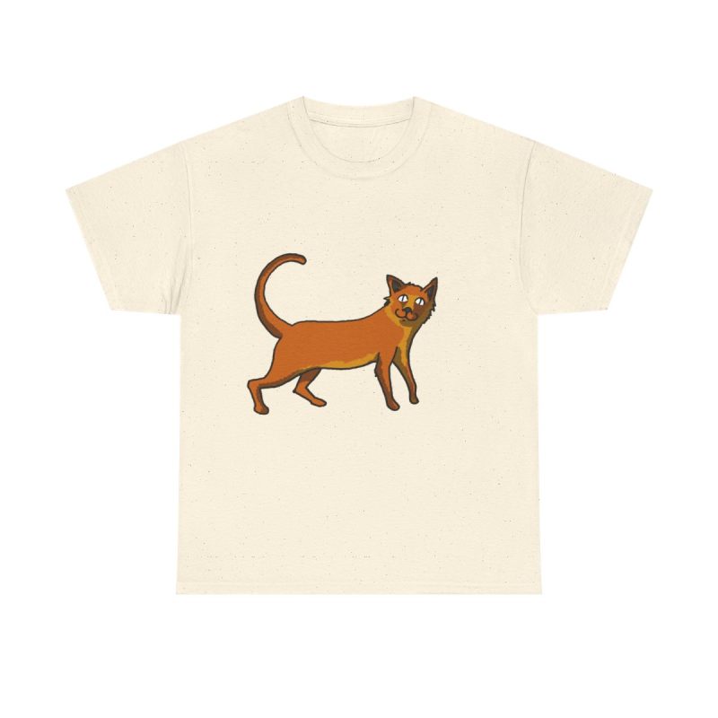 Natural - Camiseta Moix – gato naranja de paseo