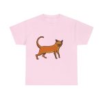 Rosa claro - Camiseta Moix – gato naranja de paseo