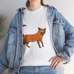 Camiseta Moix – gato naranja de paseo