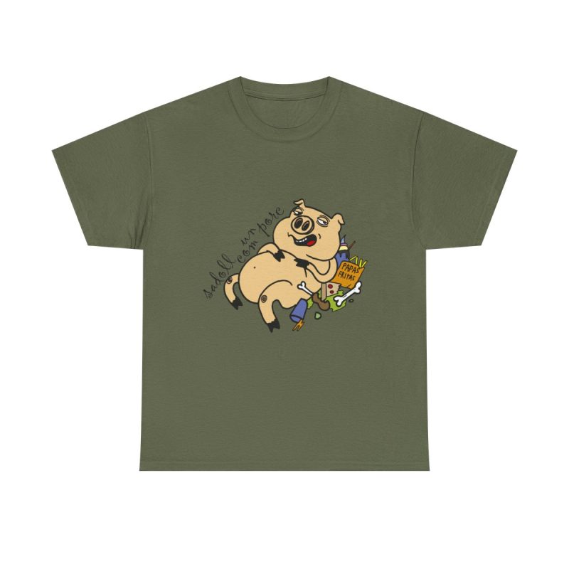 Verde militar - Camiseta «Sadoll com porc»