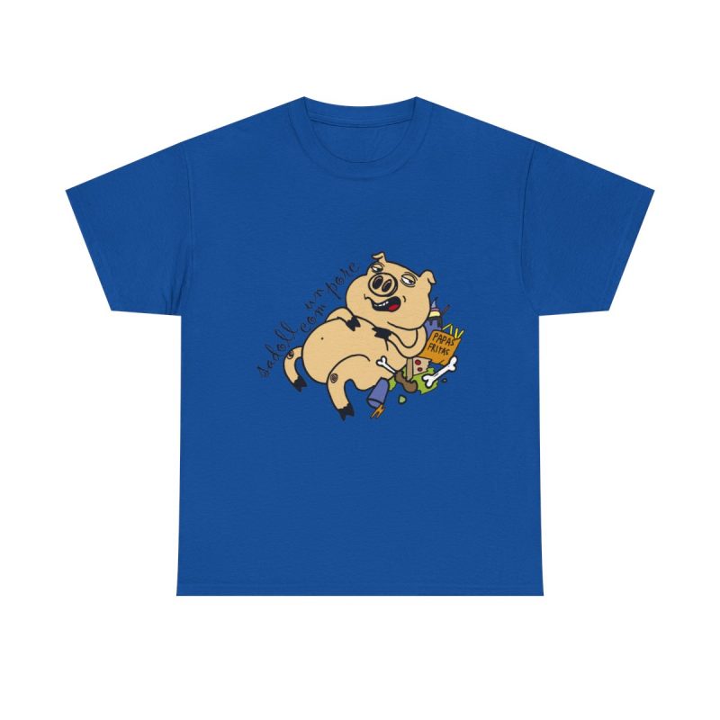 Azul royal - Camiseta «Sadoll com porc»
