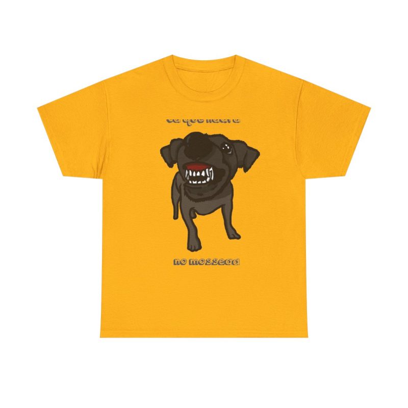 Amarillo dorado - Camiseta «Ca que lladra no mossega»