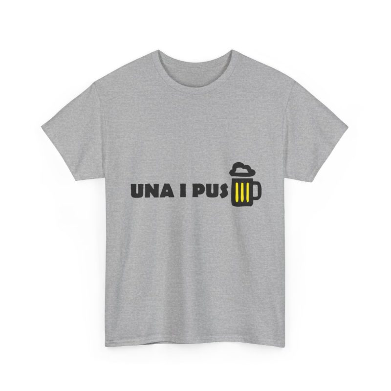 Gris jaspeado - Camiseta «Una i pus» cervessa