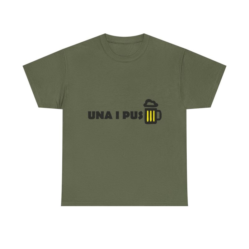 Verde militar - Camiseta «Una i pus» cervessa