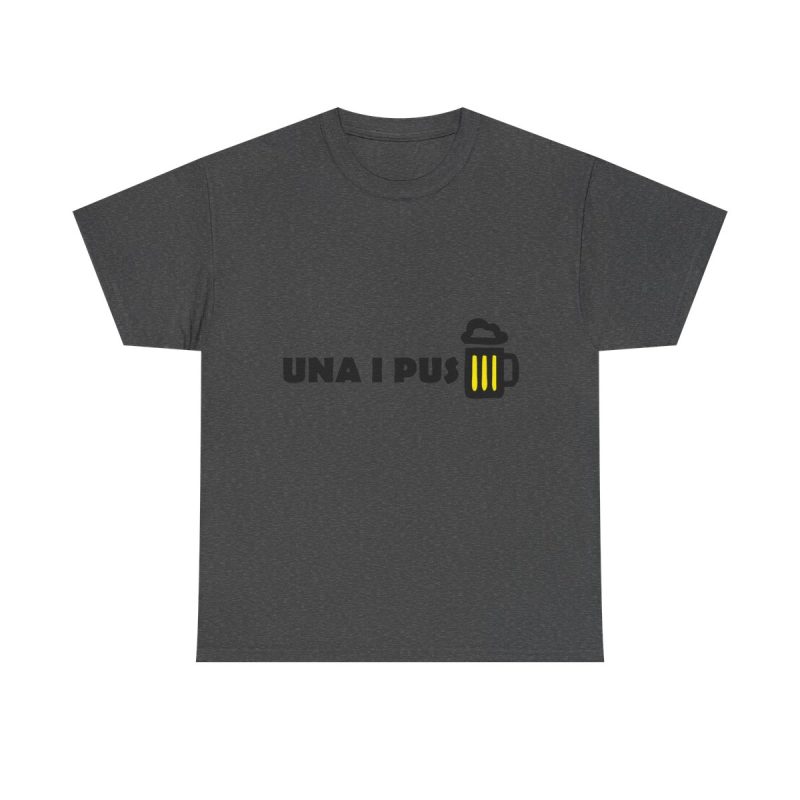 Gris oscuro jaspeado - Camiseta «Una i pus» cervessa