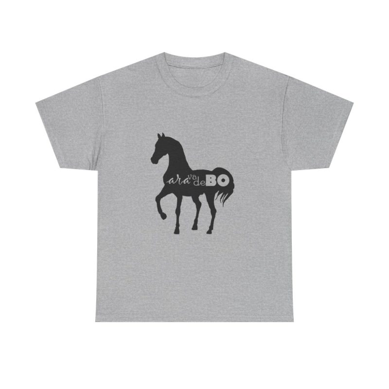 Gris jaspeado - Camiseta unisex Cavall Alegre Sant Joan «Ara va de bo»