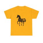 Amarillo dorado - Camiseta unisex Cavall Alegre Sant Joan «Ara va de bo»