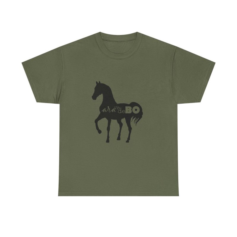 Verde militar - Camiseta unisex Cavall Alegre Sant Joan «Ara va de bo»