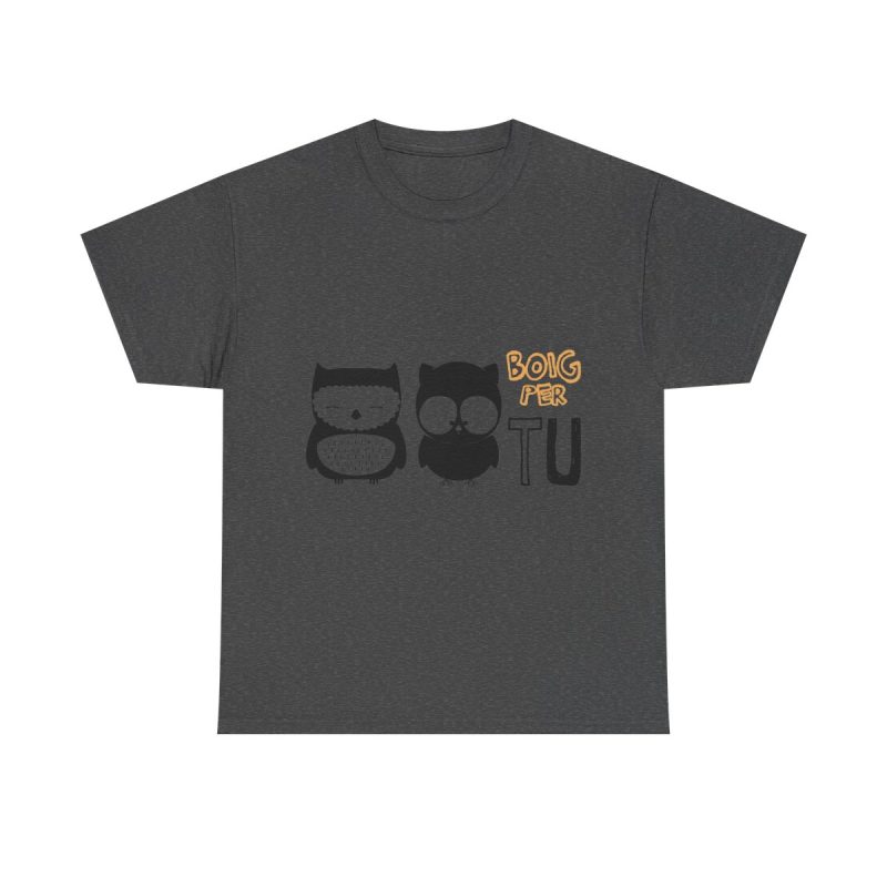 Gris oscuro jaspeado - Camiseta «Boig per tu»