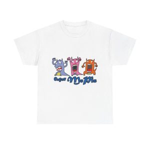 Blanco - Camiseta «Caçar MoPis» sobre fondo negro