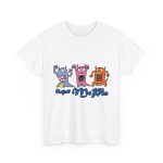 Blanco - Camiseta «Caçar MoPis» sobre fondo negro Blanco - Camiseta «Caçar MoPis» sobre fondo negro