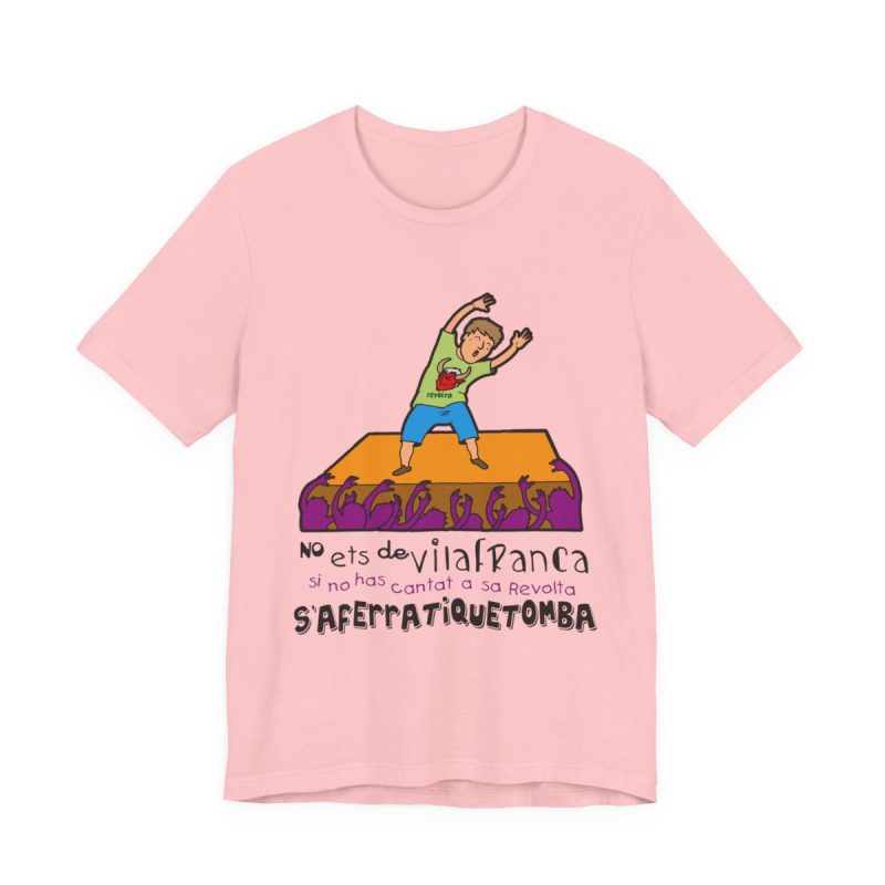 Camiseta jersey manga corta - Rosa - No ets de Vilafranca