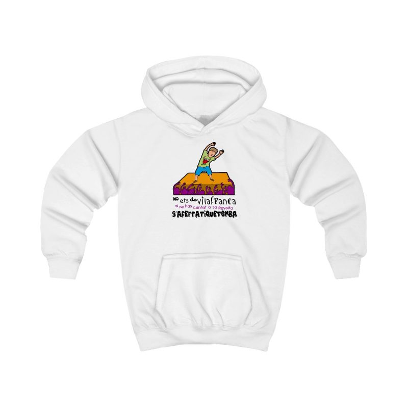 Sudadera con capucha infantil - Blanco artico - No ets de Vilafranca