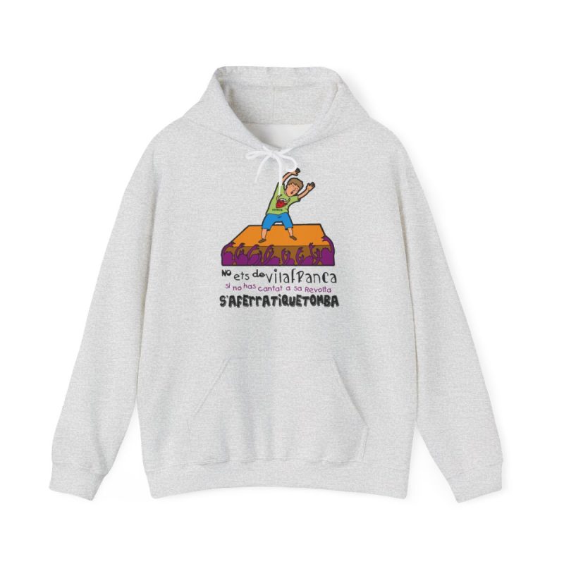 Sudadera con capucha - Gris ceniza - No ets de Vilafranca