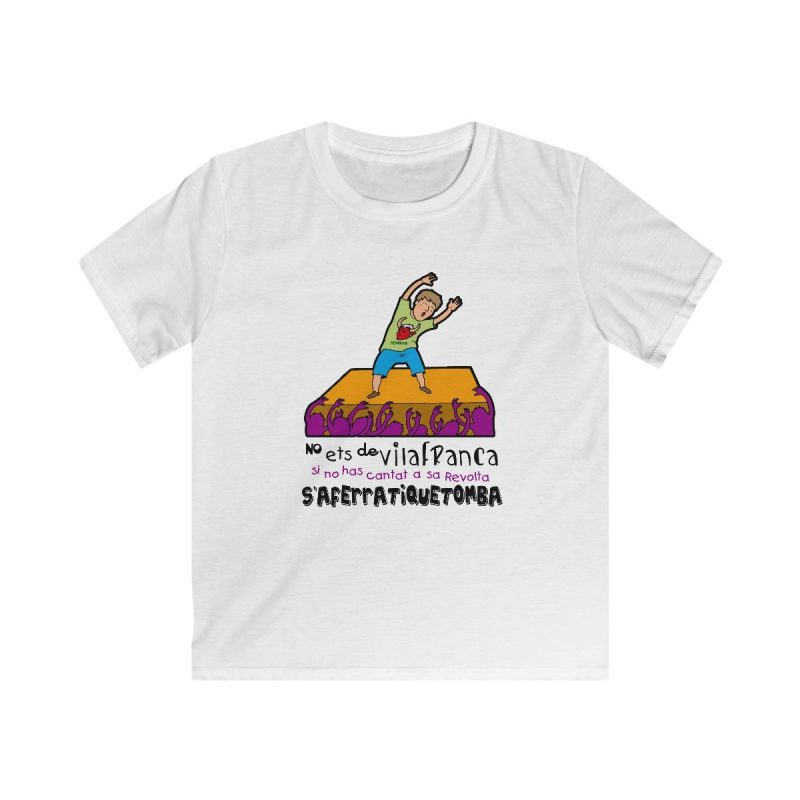 Camiseta infantil Softstyle - Blanco - No ets de Vilafranca