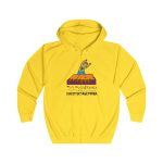 Sudadera con capucha y cremallera - Amarillo sol - No ets de Vilafranca Sudadera con capucha y cremallera - Amarillo sol - No ets de Vilafranca