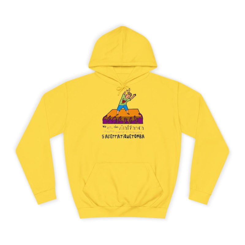 Sudadera universitaria - Amarillo sol - No ets de Vilafranca