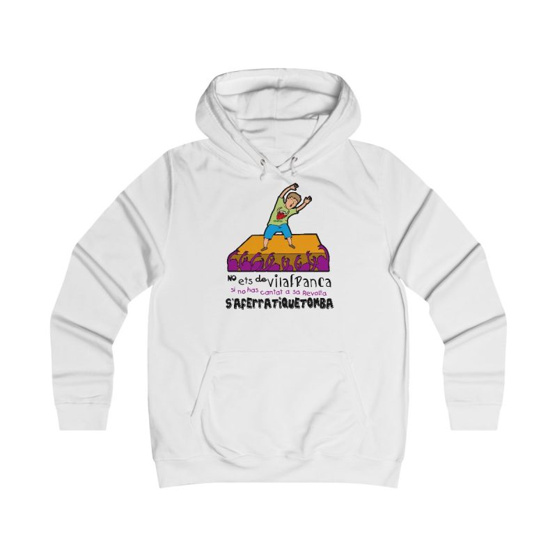 Sudadera universitaria mujer - Blanco artico - No ets de Vilafranca