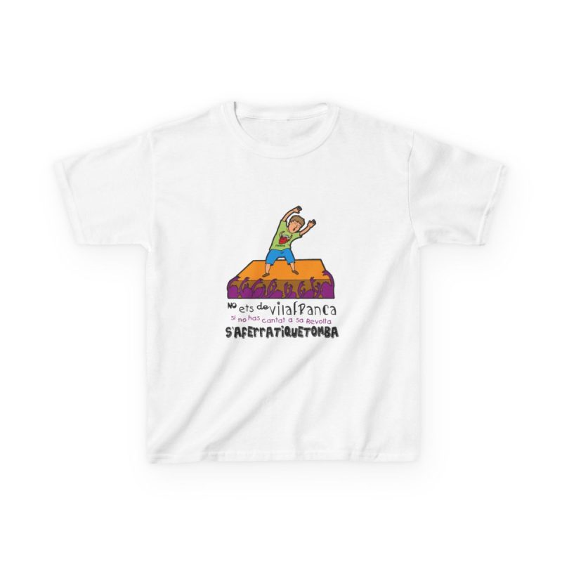 Camiseta infantil algodon grueso - Blanco - No ets de Vilafranca