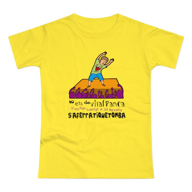 Camiseta mujer punto liso - Amarillo solar - No ets de Vilafranca