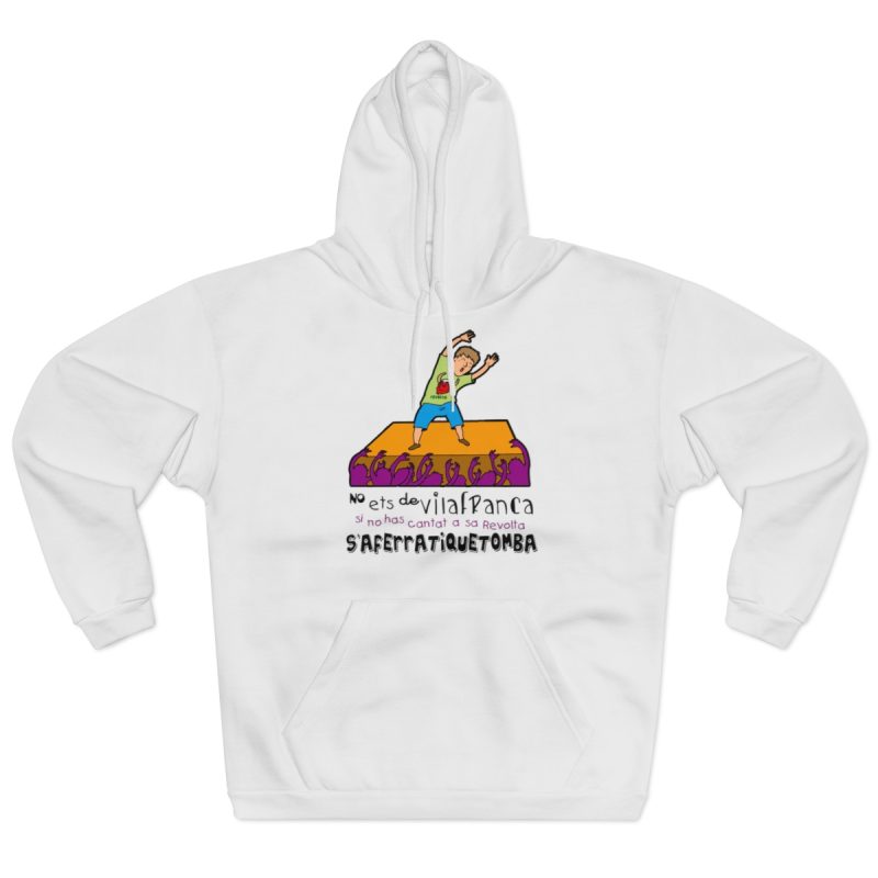 Sudadera con capucha cerrada - Blanco - No ets de Vilafranca