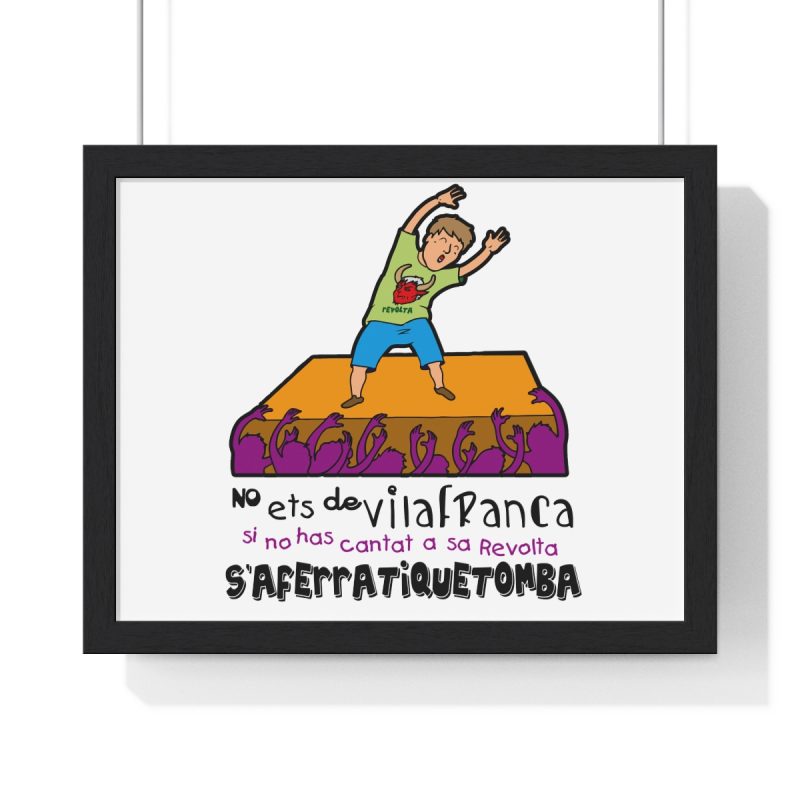 Poster enmarcado horizontal - Negro - No ets de Vilafranca
