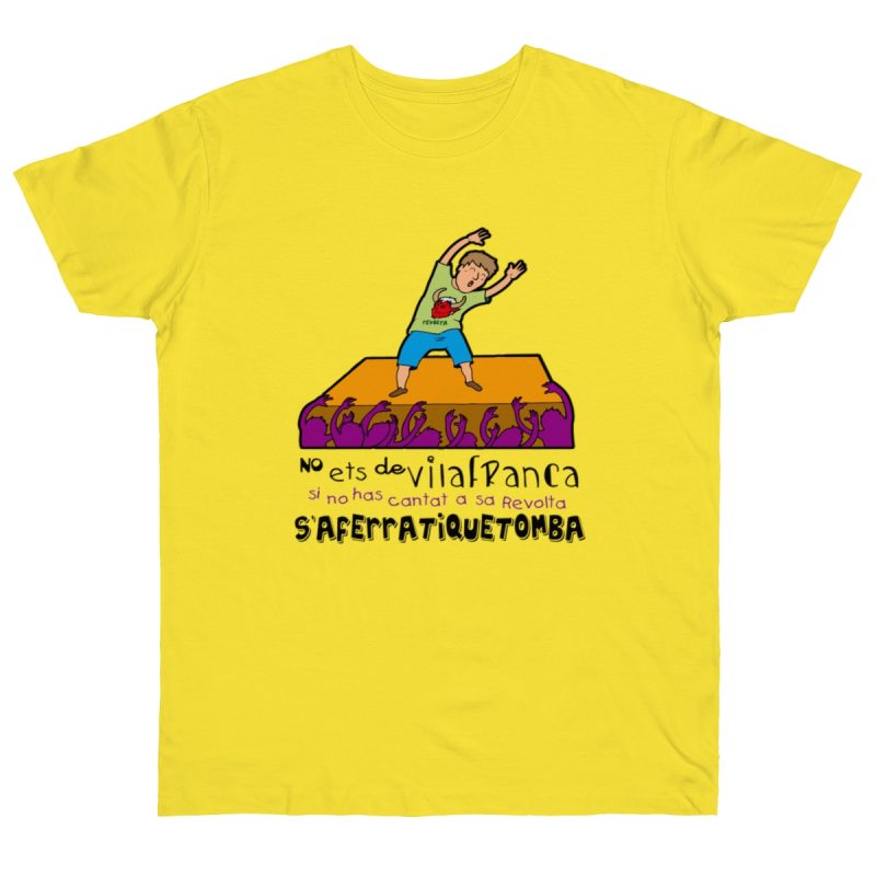 Camiseta punto liso - Amarillo solar - No ets de Vilafranca