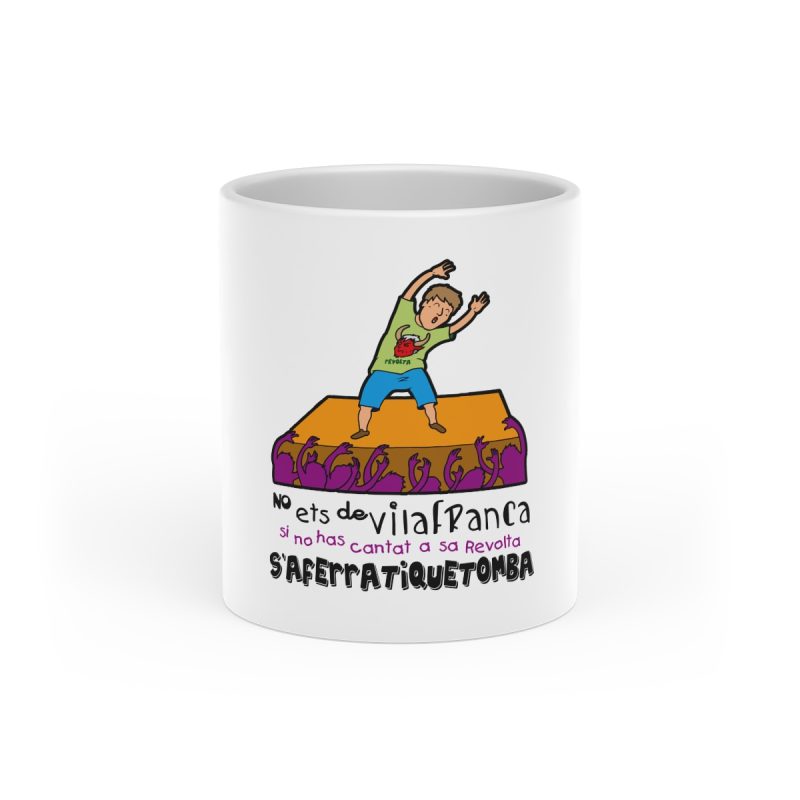 Taza con asa de corazon - Blanco - No ets de Vilafranca