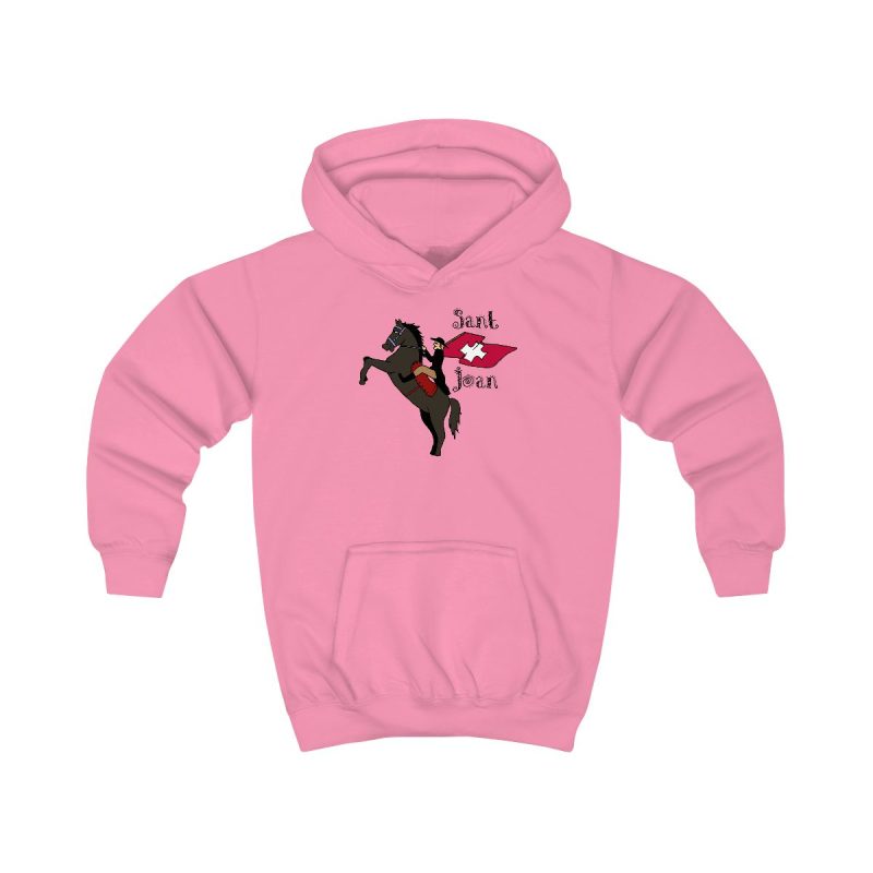 Sudadera con capucha infantil - Rosa algodon de azucar - Camiseta Sant Joan