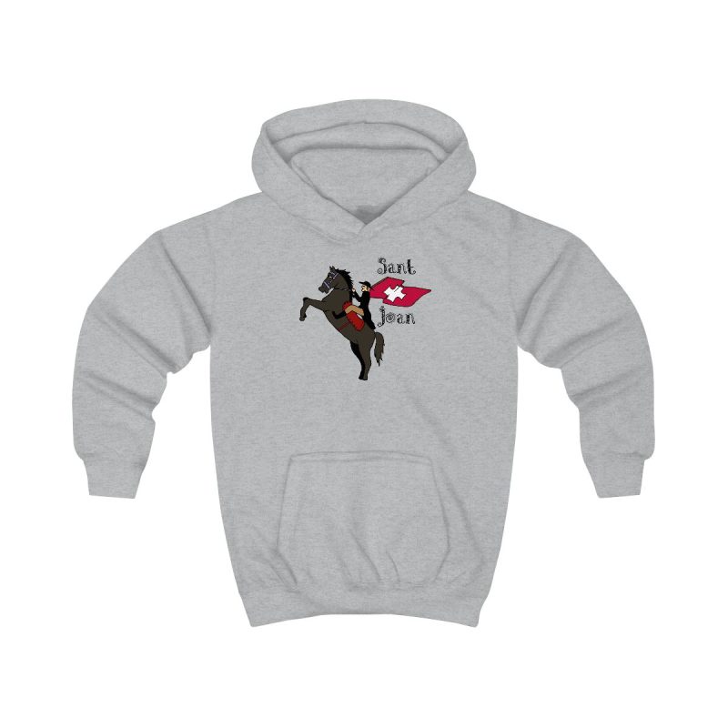 Sudadera con capucha infantil - Gris jaspeado claro - Camiseta Sant Joan