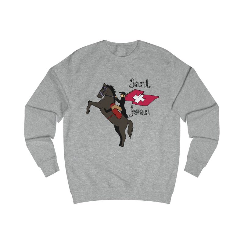 Sudadera clasica - Gris jaspeado claro - Camiseta Sant Joan