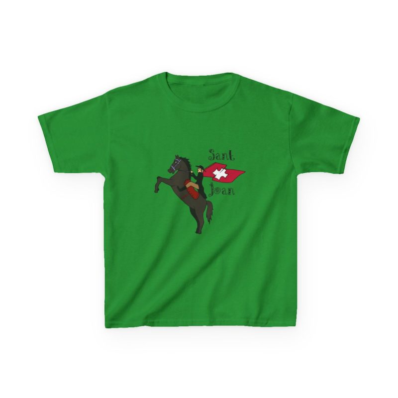 Camiseta infantil algodon grueso - Verde irlandes - Camiseta Sant Joan Camiseta infantil algodon grueso - Verde irlandes - Camiseta Sant Joan