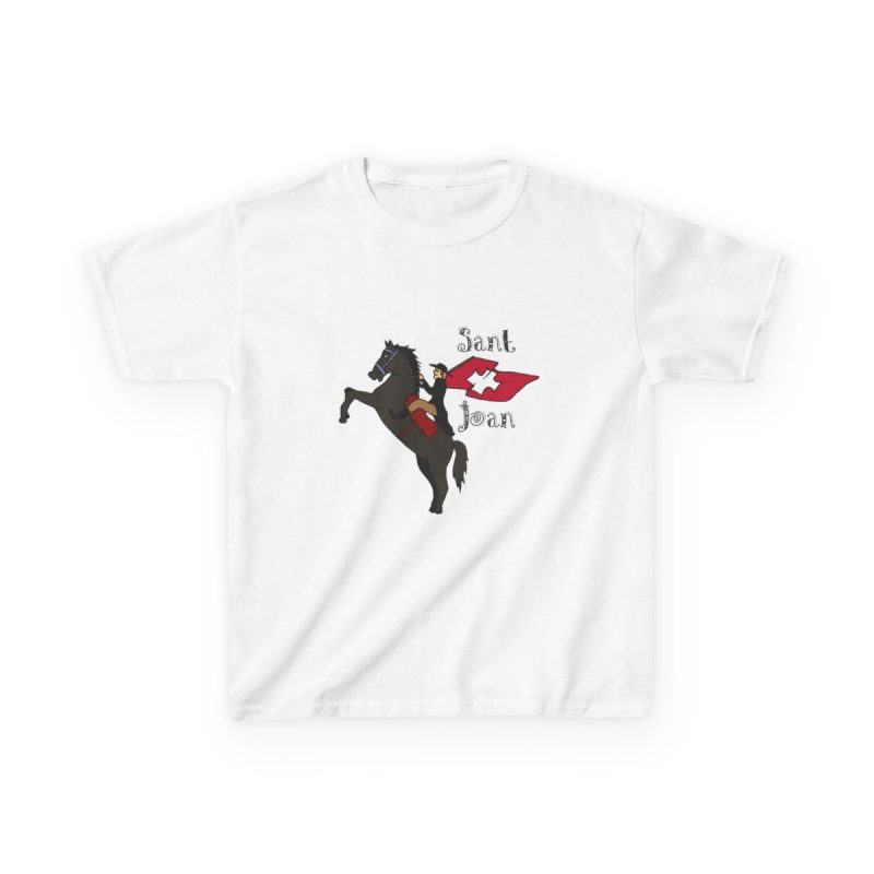 Camiseta infantil algodon grueso - Blanco - Camiseta Sant Joan